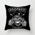 Axyaa Black Grey Skull Face Pillowcase for Halloween Living Room Decor
