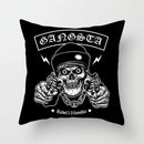 Axyaa Black Grey Skull Face Pillowcase for Halloween Living Room Decor