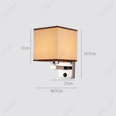 Axyaa LED Fabric Wall Light Switch Lampshade for Bedroom & Restaurant