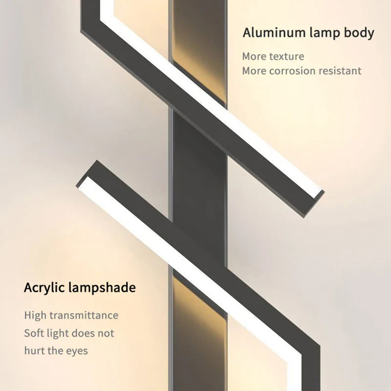 Axyaa Modern LED Wall Sconce Minimalist Bedroom Living Room Wall Lamp