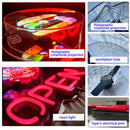 Axyaa 3D Holographic Fan LED OPEN Neon Sign USB Interface for Enhanced Store Visibility
