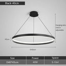 Axyaa Modern Minimalist Round Ring LED Chandelier for Home and Office Decor