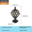 Axyaa Outdoor Globe Glass Column Lamp for Garden Pathway Lighting