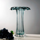 Axyaa Light Luxury Large Flower Arrangement in Light Blue Glass Vase