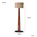 Axyaa Solid Wood Leather Floor Lamp, Luxury Standing Light for Home or Office