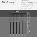 Axyaa Modern Black Column LED Chandelier for Stylish Home Lighting