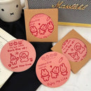 Axyaa Kawaii Pink Ceramics Drink Coasters Set - Cute Aesthetic Cup Mat Accessories