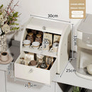Axyaa Double-Layer Porch Storage Box for Household, Cosmetics, Snacks, Medicines, and Daily Necessities