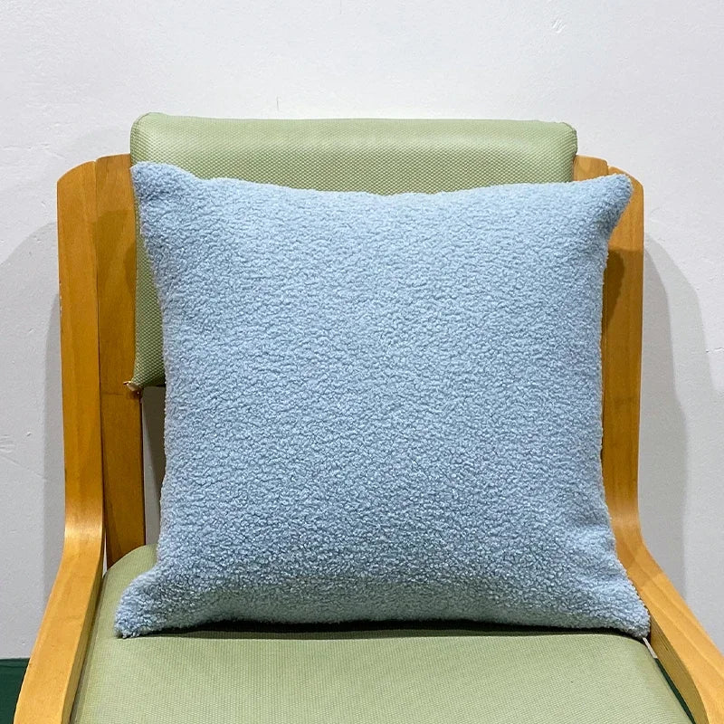 Axyaa Winter Soft Teddy Faux Fur Cushion Cover, Plush Throw Pillow Nordic Style
