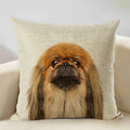 Axyaa Nordic Dog Decorative Cushion Cover 45x45cm, Linen Sofa Pillow Cover
