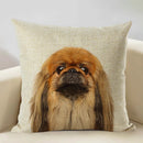 Axyaa Nordic Dog Decorative Cushion Cover 45x45cm, Linen Sofa Pillow Cover