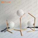 Axyaa Gold Glass Ball Table Lamp - Nordic Design LED Desk Light