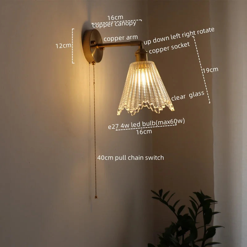Axyaa Nordic LED Wall Lamps: Modern, Bedroom, Restaurant, Bathroom, Stair Light, Pull Chain Switch