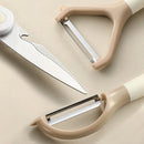 Axyaa Panda Peeler Scissors & Knife Set - Stainless Steel, Multifunctional Kitchen Tools
