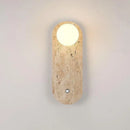 Axyaa Yellow Cave Stone Wall Lamp - Japanese Wabi Sabi & Cream Nordic Living Room Style