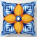 Colorful Geometric Flower Pillow Case by Axyaa: Simple Polyester Sofa Decorative Cover