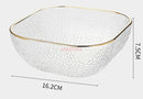 Axyaa 800ml Glass Fruit Plate High Beauty Tea Table Snack Plate