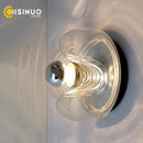 Axyaa Handblown Glass Wave Texture Wall Sconce with E27 Socket