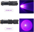 Axya 395nm UV LED Flashlight Mini Torch, Zoomable for Pet Urine, Scorpion Detection