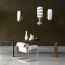 Axyaa Smoke White Glass LED Chandelier for Home and Hotel Decor