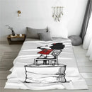 Axyaa Flannel Mafalda Quino Cartoon Blanket: Soft Plush Throw for Bed & Sofa