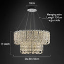 Axyaa Modern Italian Style Crystal Chandelier Lighting Fixtures