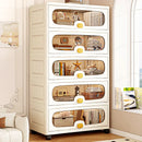 Axyaa 6-Layer Large-Capacity Cabinet with Wheels: Easy Assembly for Kitchen/Bathroom/Living Room