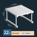 Axyaa Adjustable Closet Storage Organizer Shelf Stackable Rack
