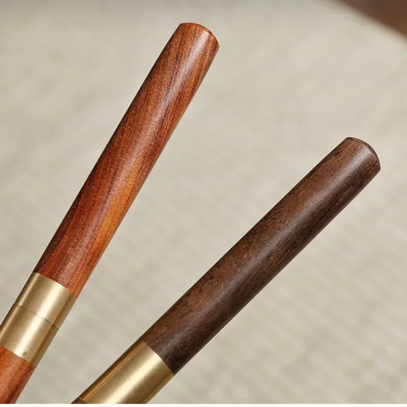 Axyaa Sandalwood Tea Needle Handmade Rosewood Tea Set Stainless Steel Ebony