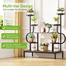 Axyaa 8-Tier Metal Plant Stand for Multiple Plants, Tall Flower Rack Shelf