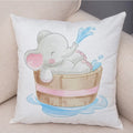 Axyaa Christmas Cartoon Animal Cushion Cover - Santa Claus Pillowcase