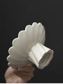 Axyaa White Ceramic Lace Fruit Plate Set