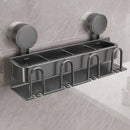 Axyaa Toothbrush & Mouthwash Cup Holder: No-Drill Bathroom Storage Rack