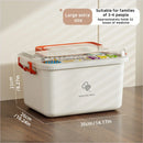 Axyaa Portable Medicine Organizer Box with Dividers - Household First Aid Kit
