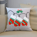Axyaa Christmas Embroidered Pillowcase - Decorative Sofa Cushion Cover