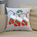 Axyaa Christmas Embroidered Pillowcase - Decorative Sofa Cushion Cover