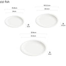 Axyaa Ceramic Disc White Plate Set for Various Cuisine Types