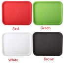 Axya ABS Plastic Tray in Brown/Red/Green/Yellow, Ideal for Serving Food, Fruits, and Snacks