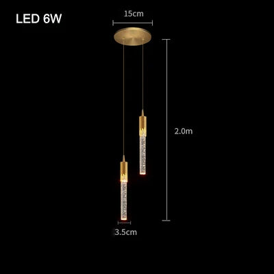 Axyaa Bubble Crystal Pendant Lights: Elegant Indoor Hanging Lamp for Home Decor