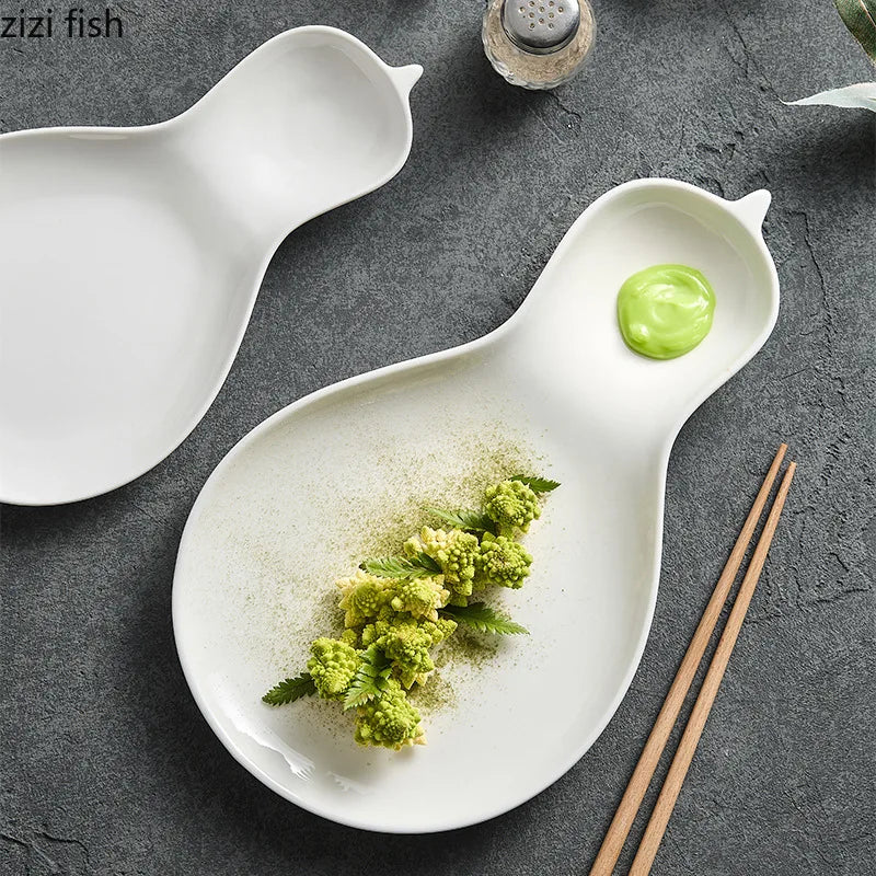 Axya Irregular Ceramic Dinner Plate Set Creative Design Specialty Tableware