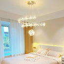 Axyaa Circular Crystal Ceiling Chandelier for Bedroom and Living Room