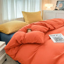 Axyaa Solid Color 4-Piece Bedding Set for Double Bed