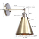 Axyaa Industrial Iron LED Wall Lamp Plug-In Stair Light Fixture