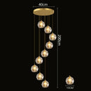 Axyaa Crystal Chandelier Stair Pendant Living Room Lights Interior Lighting