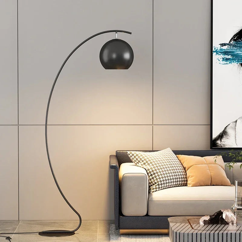 Axyaa Nordic Retro Yellow LED Floor Lamp for Modern Living Room and Bedroom