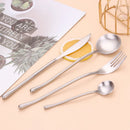 Axyaa Stainless Steel Gold Cutlery Set Matte Kitchen Accessories