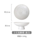 Axyaa Ceramic High-Footed Refreshment Plate & Kiln-Changed Fruit Dessert Plate
