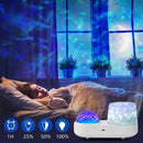 Axyaa Ocean Wave Projector Night Light: 10 Color Waves, 6 Films, 360 Rotation, Timer