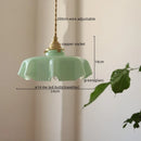 Axyaa Yellow Glass LED Pendant Light: Modern Nordic Hanging Lamp for Home Decor