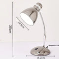 Axyaa Silver Desk Lamp: Adjustable LED Light for Study, Office, and Bedroom